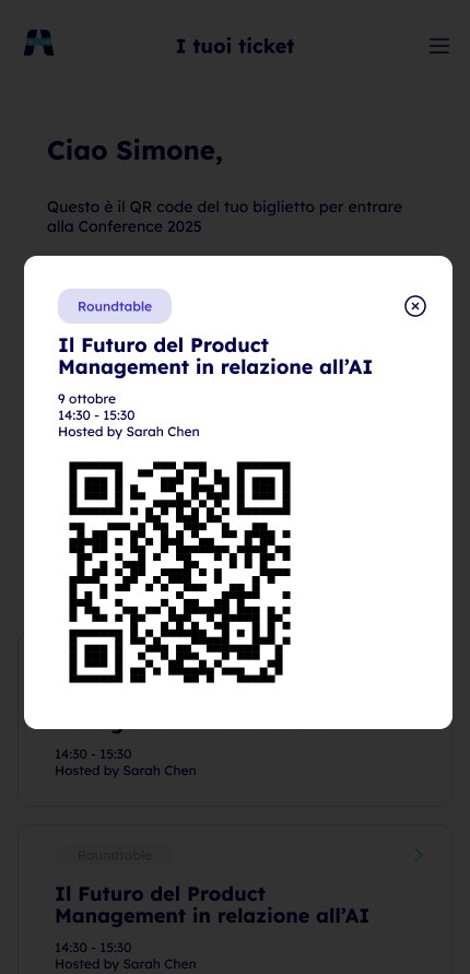 Biglietto con QR code